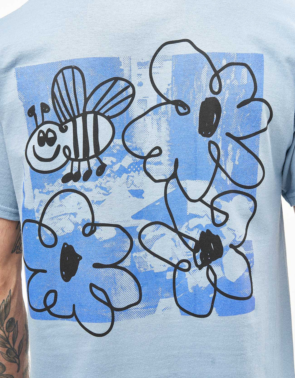 Route One Buzzin T-Shirt - Stone Blue