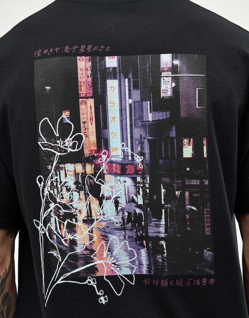 Route One Shinjuku Nights T-Shirt - Black