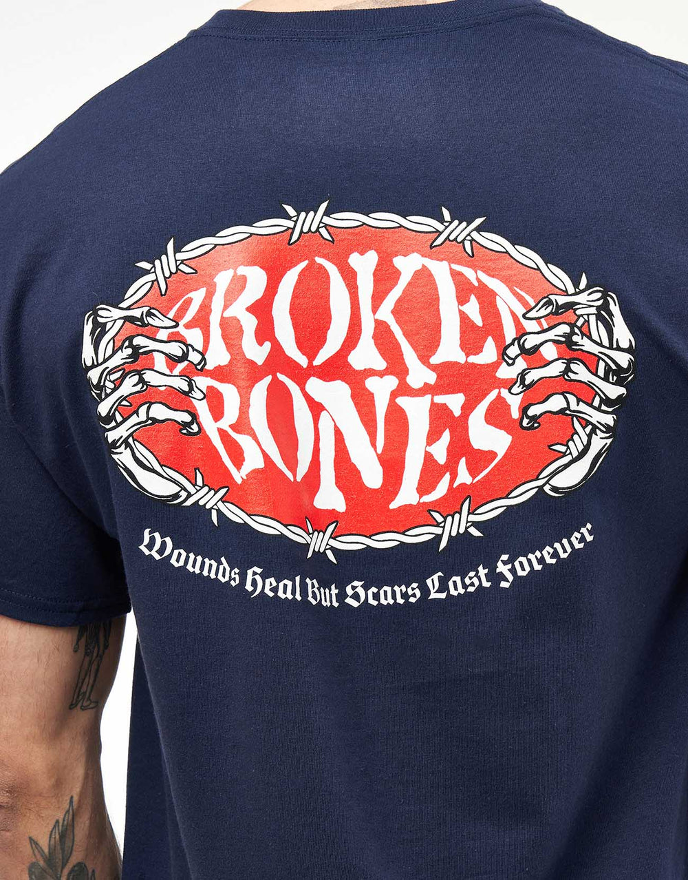 Route One Broken Bones T-Shirt - Navy