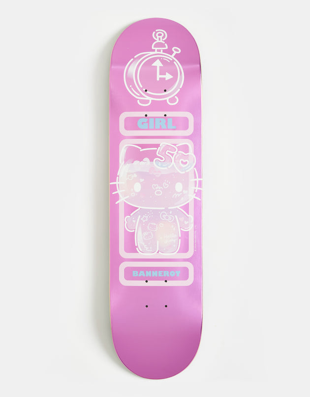 Girl x Sanrio Bannerot Hello Kitty 50th Anniversary G018 Skateboard Deck - 8"