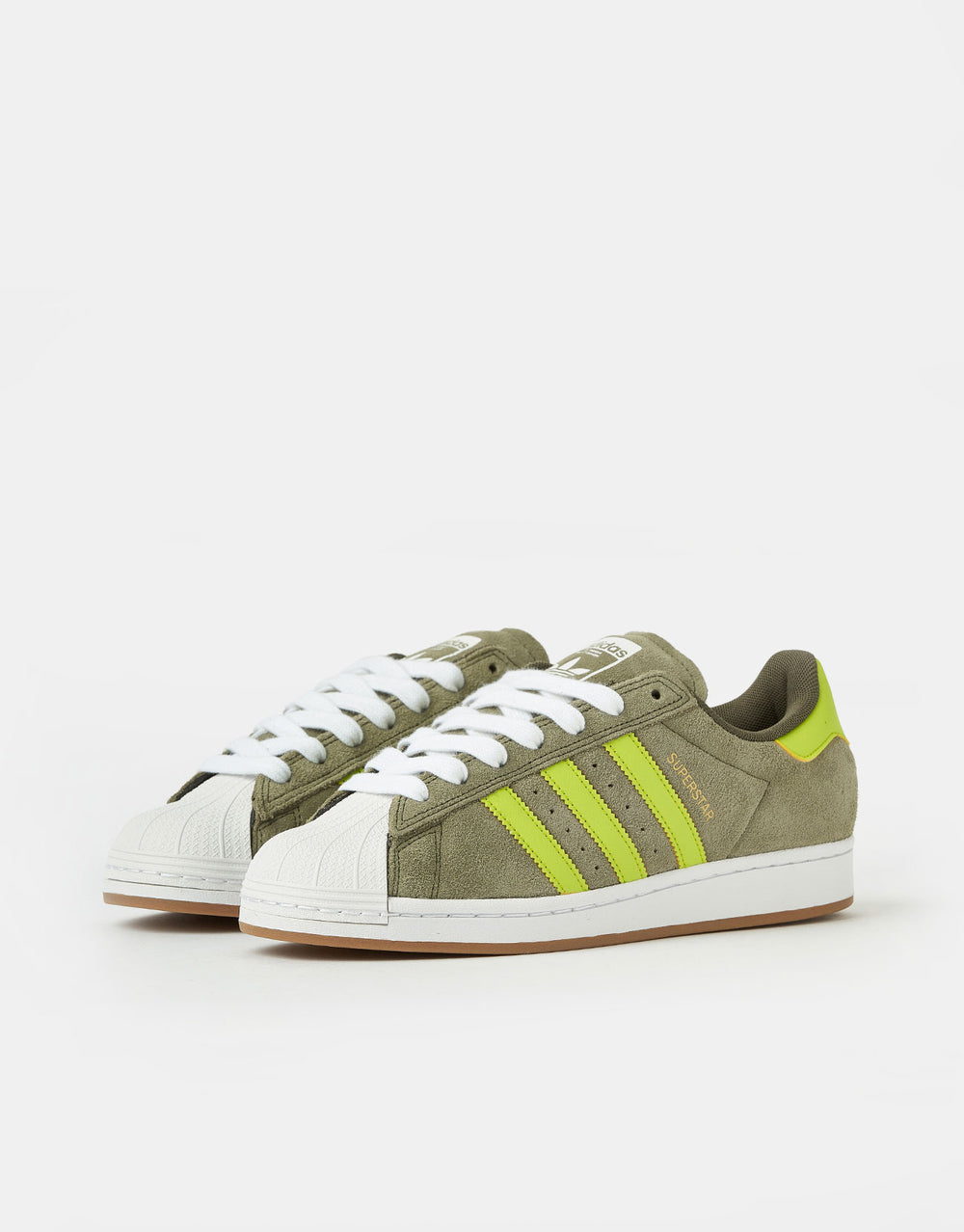 adidas Superstar ADV Skate Shoes - Olive Strata/Semi Solar Yellow/Gold