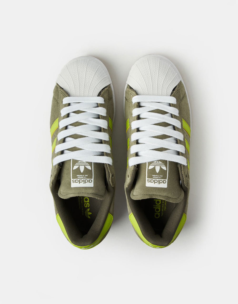 adidas Superstar ADV Skate Shoes - Olive Strata/Semi Solar Yellow/Gold