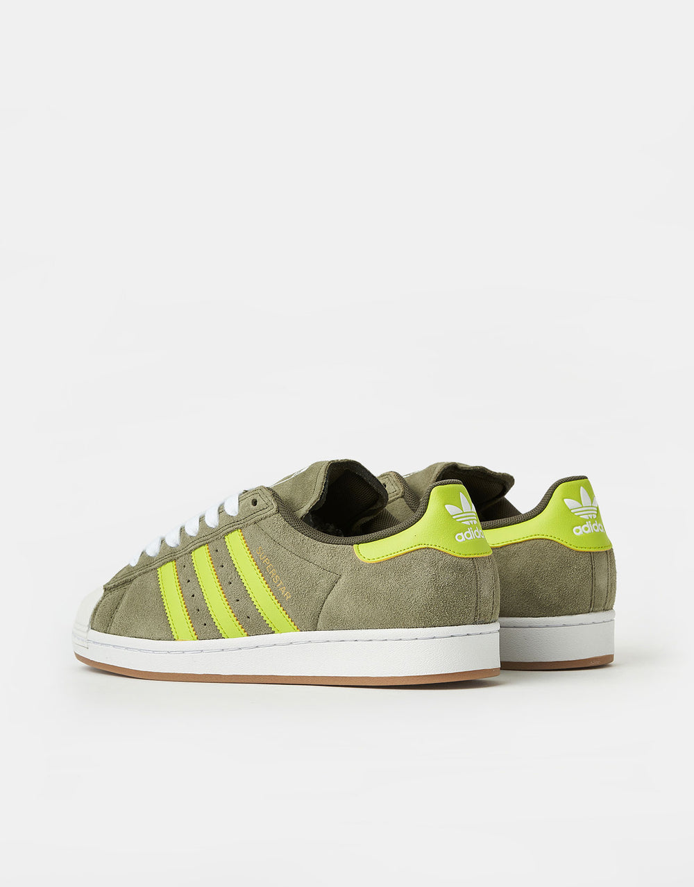 adidas Superstar ADV Skate Shoes - Olive Strata/Semi Solar Yellow/Gold