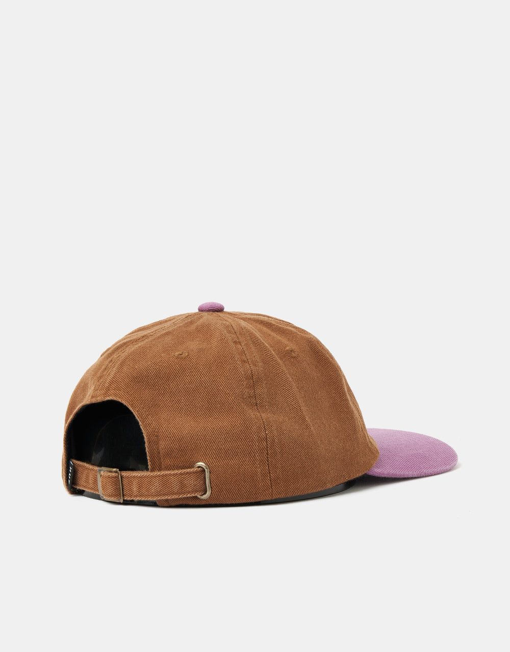 HUF Big Block Washed 6 Panel Curved Visor Cap - Brown