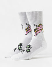 HUF Cupid Crew Socks - White