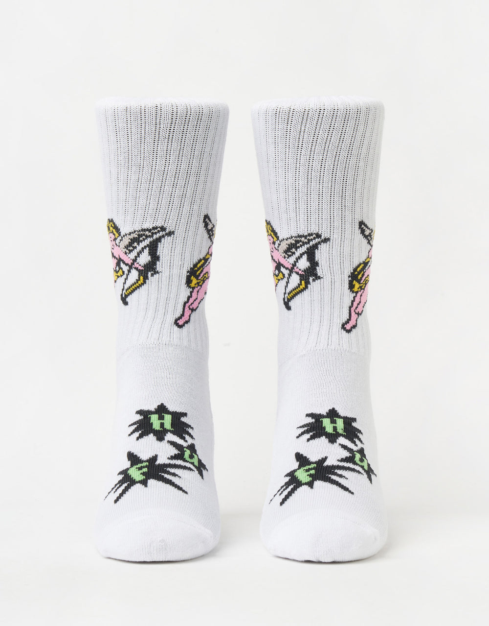 HUF Cupid Crew Socks - White