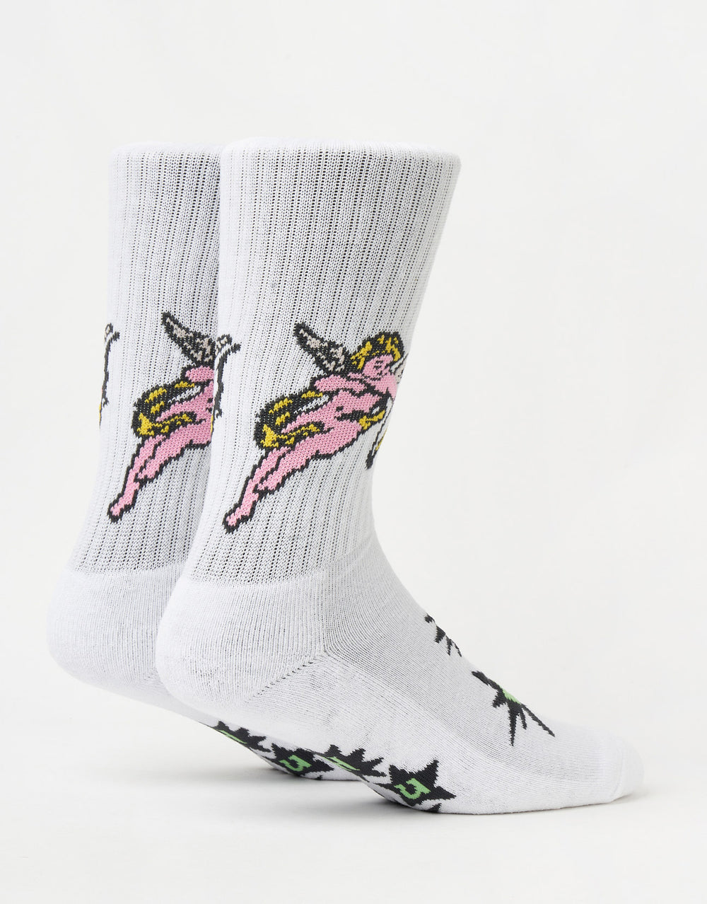 HUF Cupid Crew Socks - White