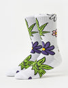 HUF Green Buddy Allergies Socks - White