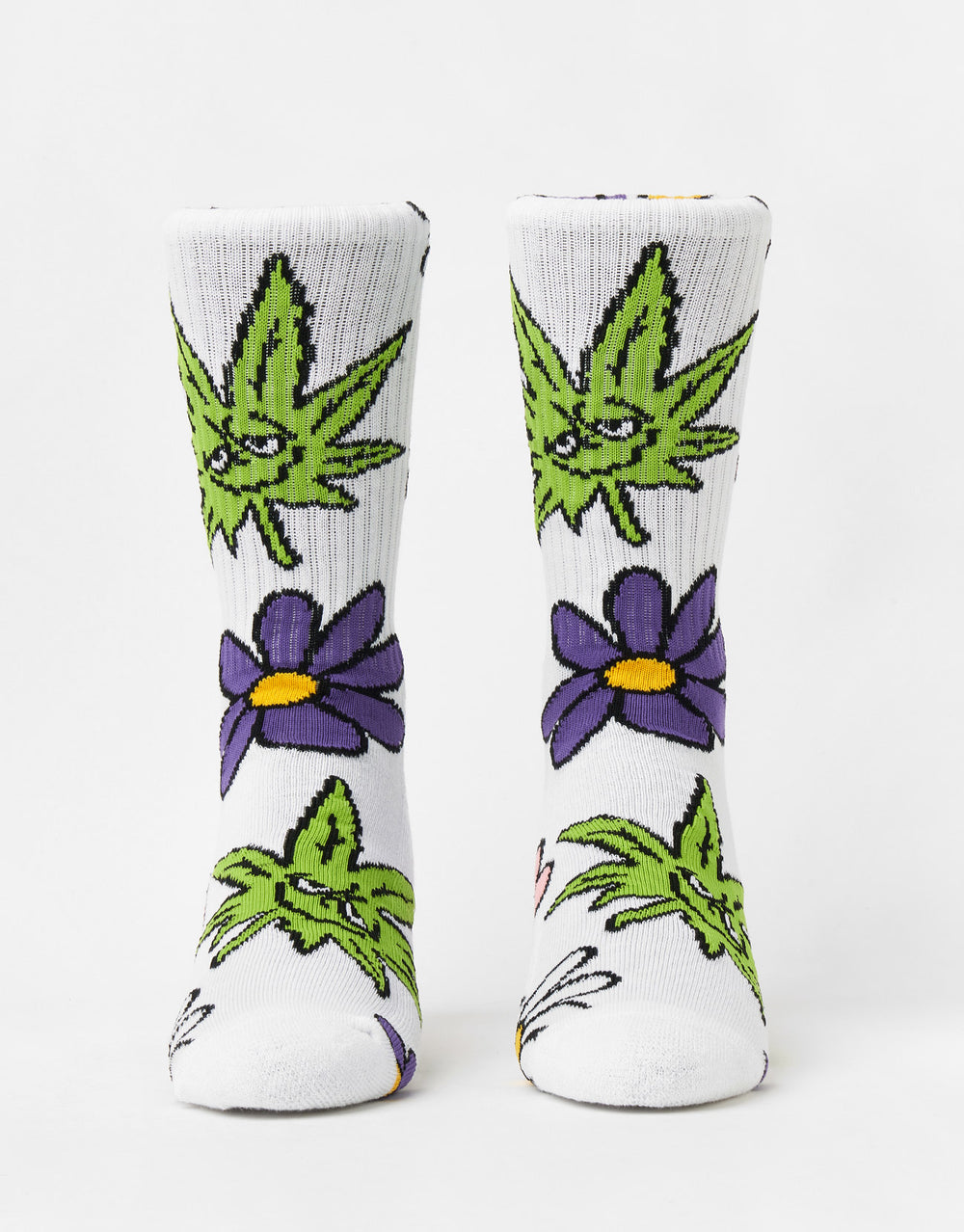 HUF Green Buddy Allergies Socks - White