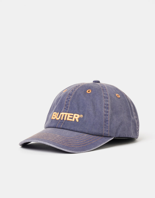 Butter Goods Rounded Logo 6 Panel Cap - Purple