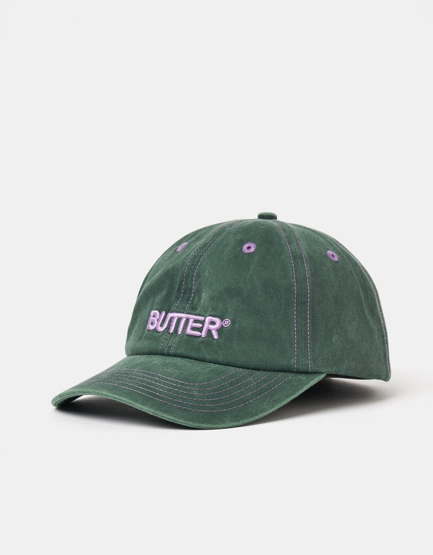 Butter Goods Rounded Logo 6 Panel Cap - Forest