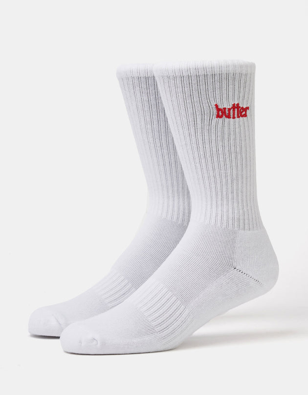 Butter Goods Basic Crew Socks - White