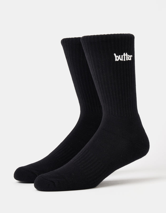 Butter Goods Basic Crew Socks - Black