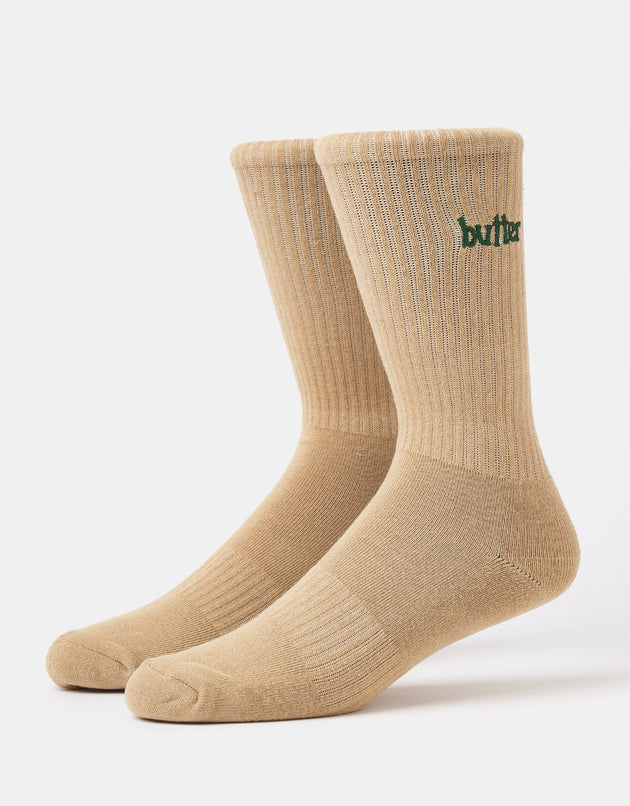 Butter Goods Basic Crew Socks - Sand