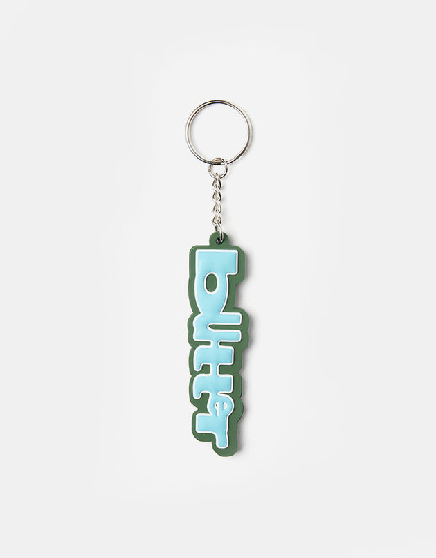 Butter Goods Warped Rubber Keychain - Green/Blue