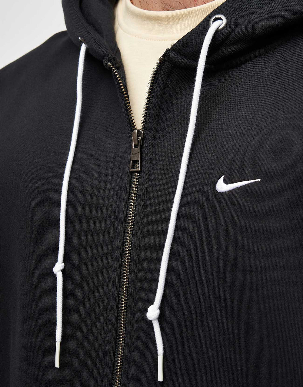 Nike Solo Swoosh Full Zip Hoodie - Black/White