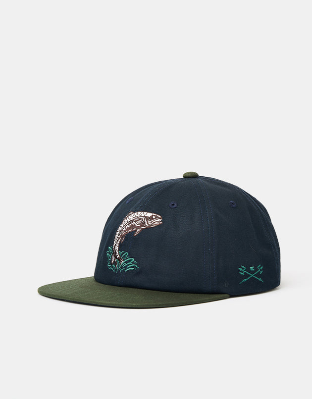 Dark Seas Jumper Snapback Cap - Navy/Green