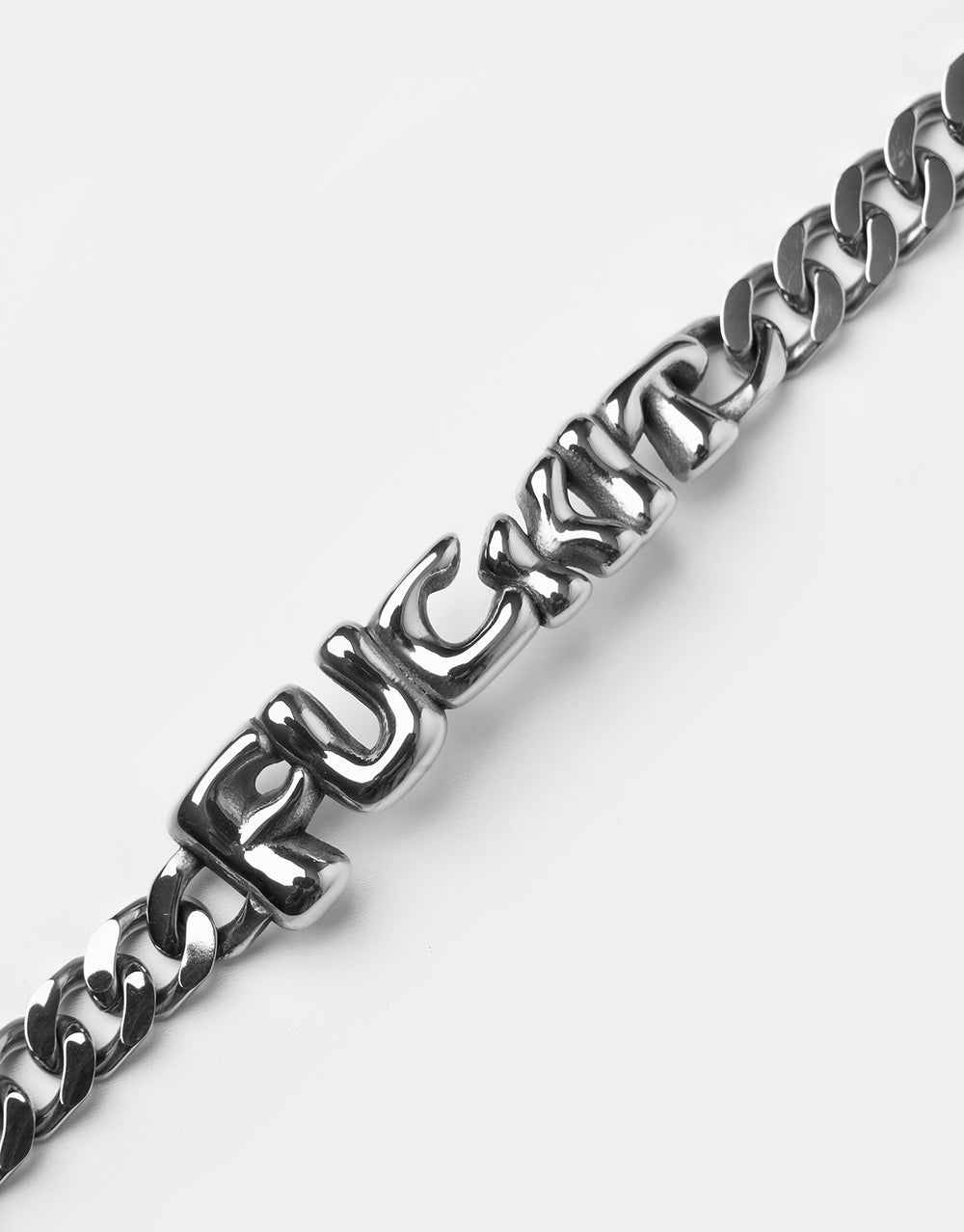 HUF Fuck It Warped ID Bracelet - Silver