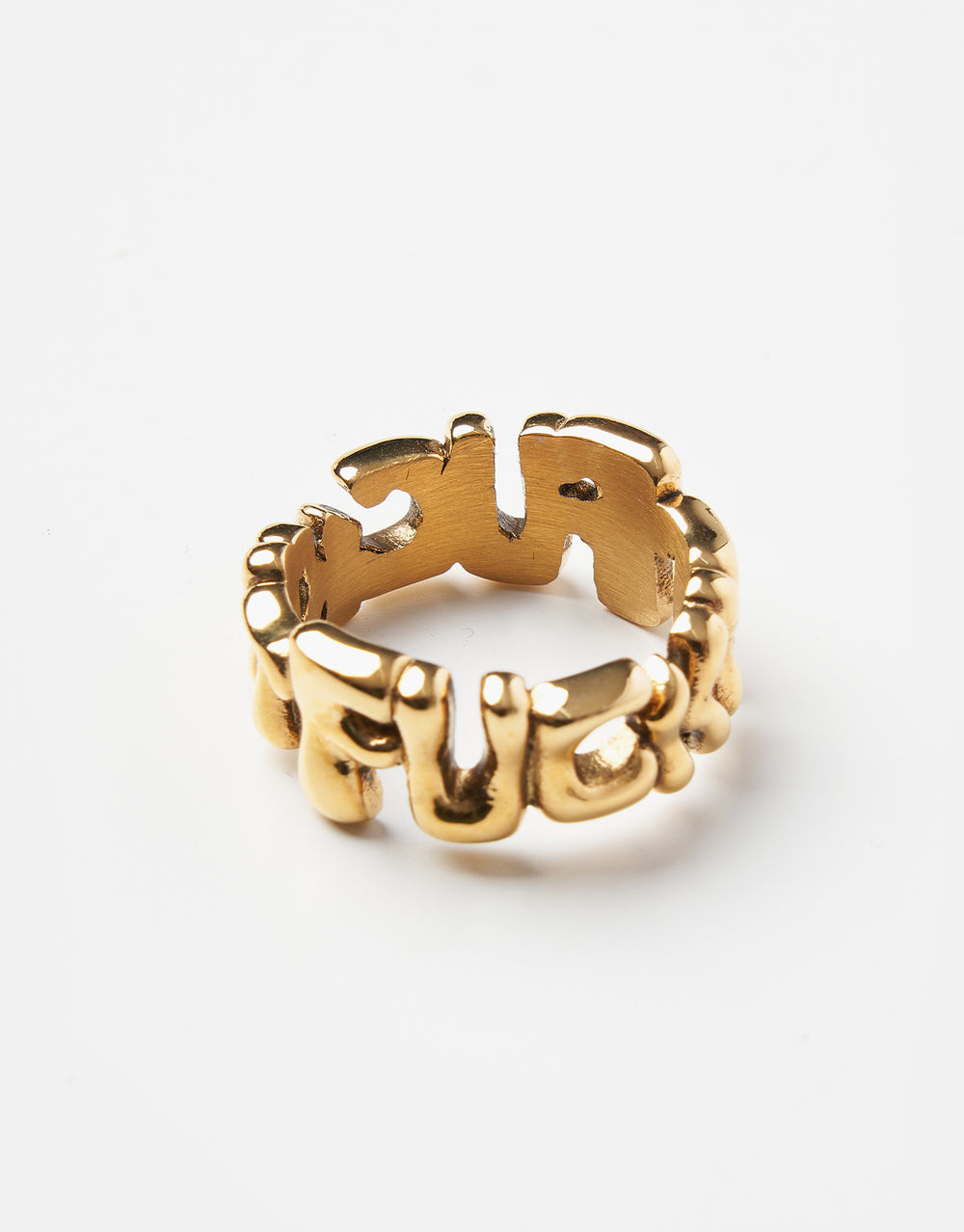 HUF Fuck It Warped Ring - Gold