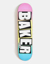 Baker Hawk Brand Name Sherbert Skateboard Deck - 8"