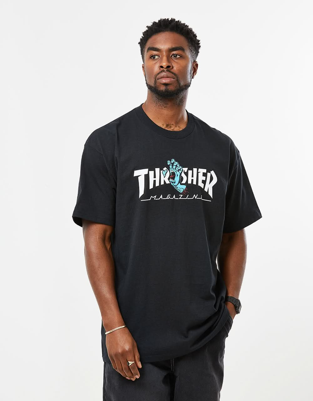 Santa Cruz x Thrasher Screaming Logo T-Shirt - Black