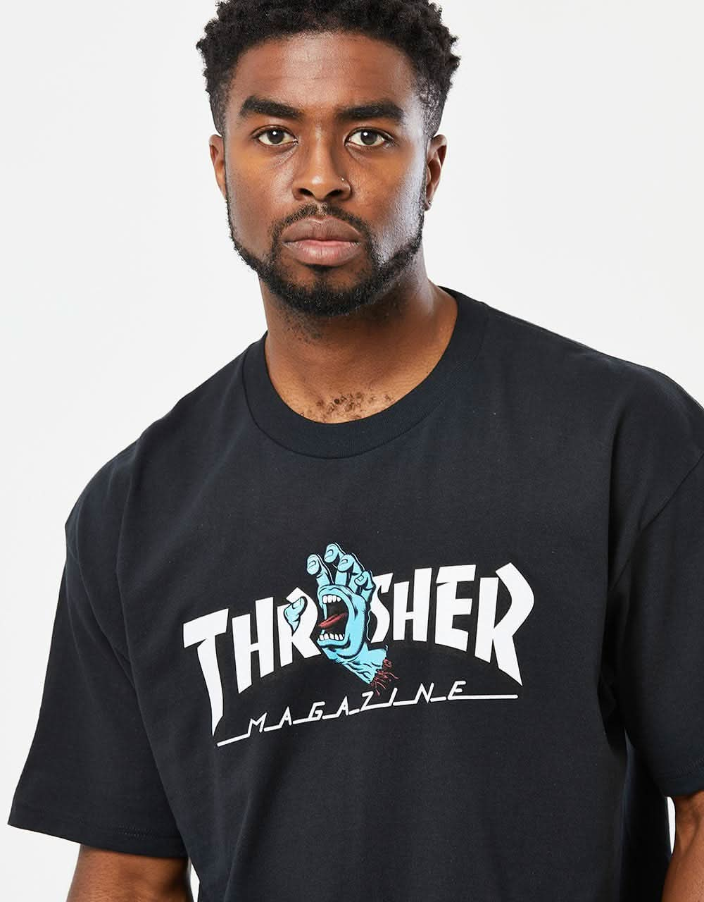 Santa Cruz x Thrasher Screaming Logo T-Shirt - Black