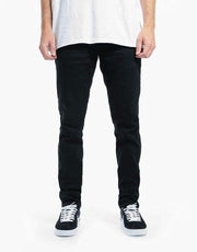 Jeans slim in denim Route One - Nero piatto