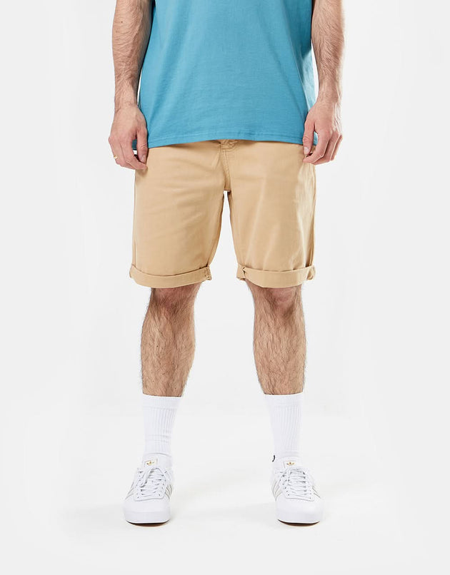 Route One Roll-Up-Chino-Shorts – Khaki