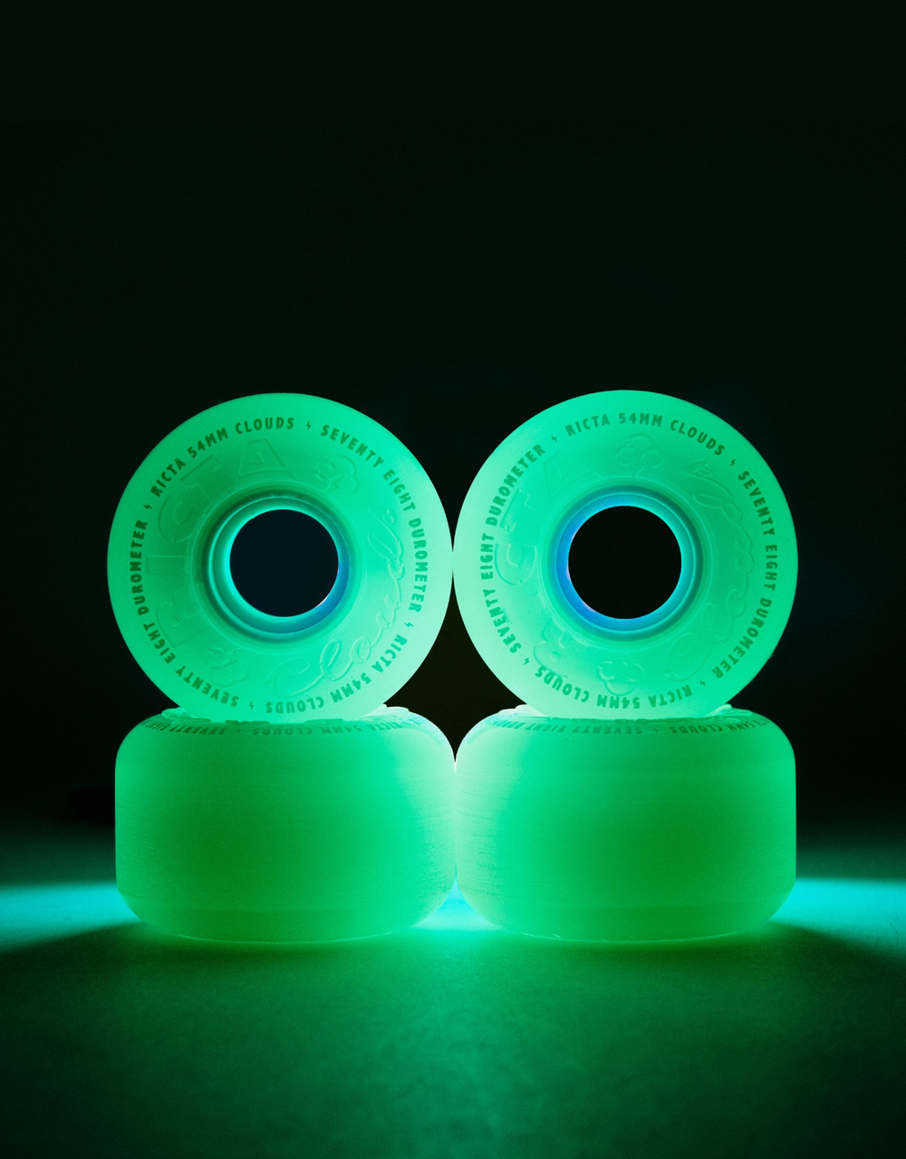 Ricta GITD Clouds 78a Skateboard Wheels - 54mm