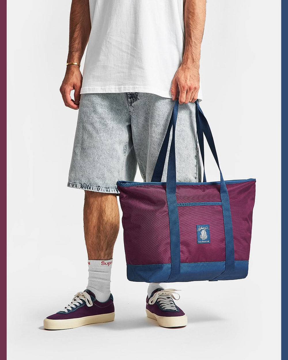 Last Resort x Julian Smith Cooler Bag - Plum/Dirty Blue