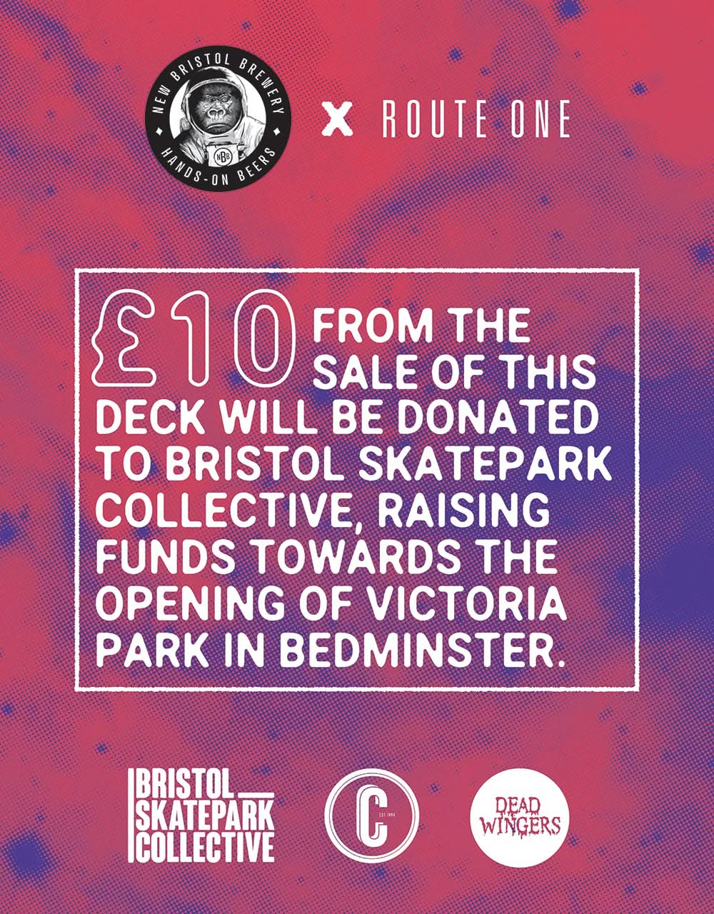 Planche de skateboard Route One x New Bristol Brewery Enos - 8,5"