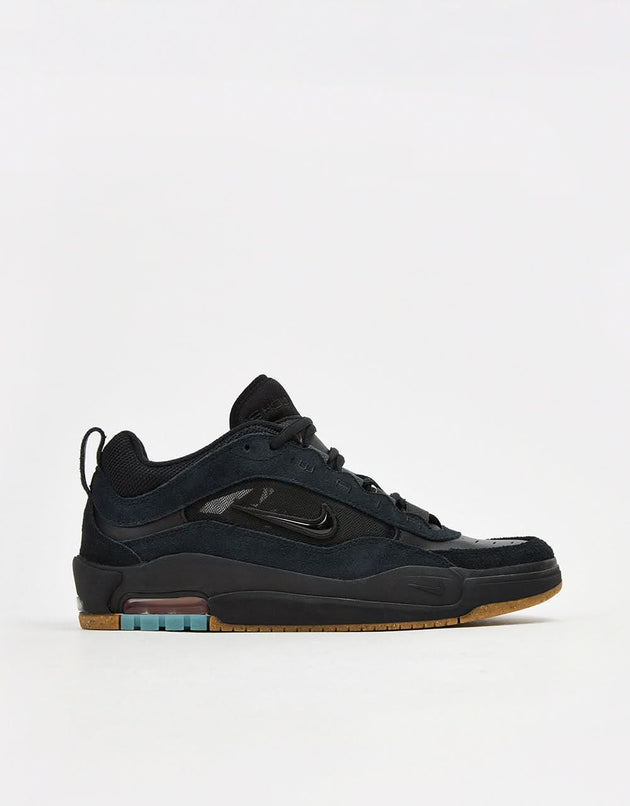 Nike SB Air Max Ishod Skate Chaussures - Noir/Noir-Anthracite-Noir-Gum Lt Brown-Univ Bleu