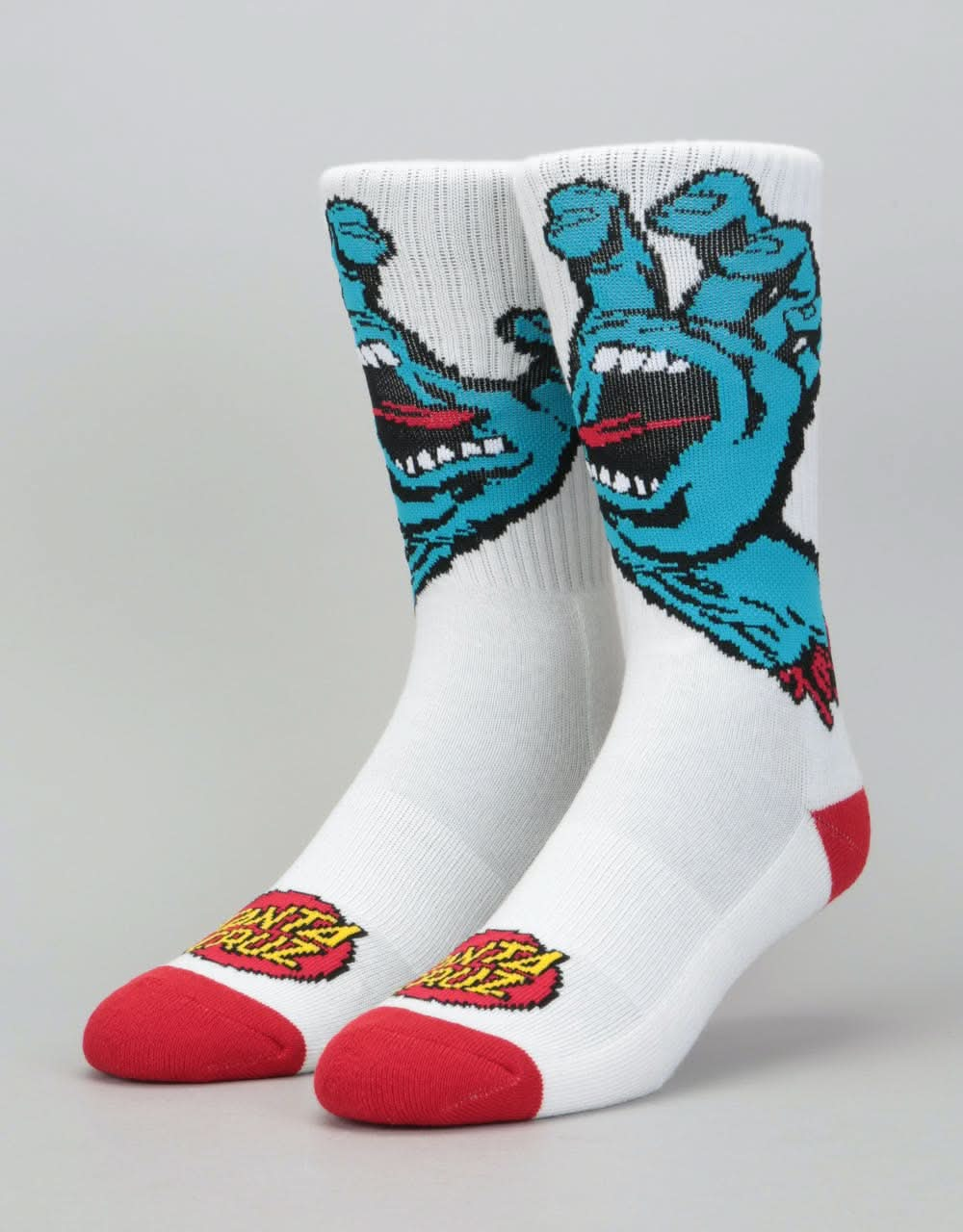 Santa Cruz Screaming Hand Socks - White