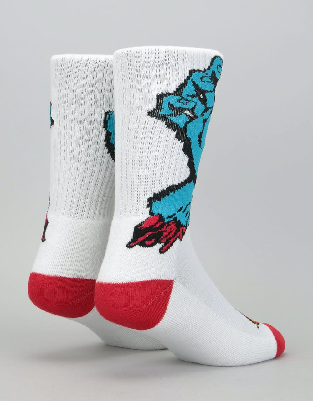 Santa Cruz Screaming Hand Socks - White