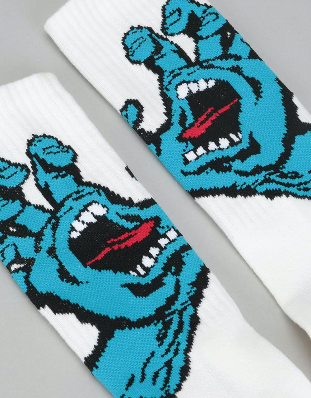 Santa Cruz Screaming Hand Socks - White