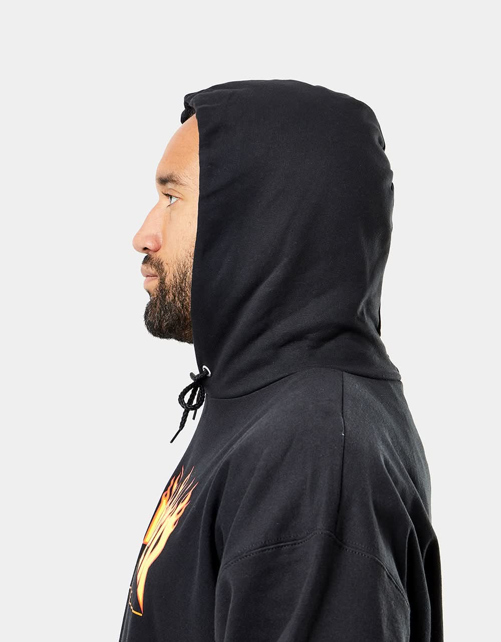 Thrasher Flame Logo Pullover Hoodie - Black