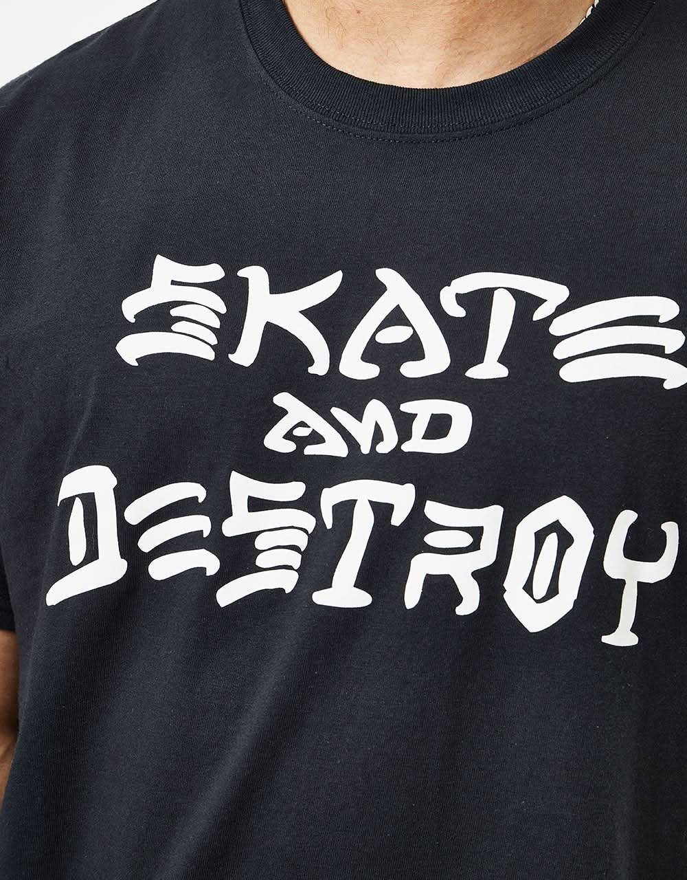 T-Shirt Thrasher Skate et Destroy - Noir