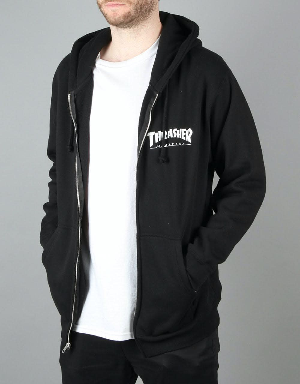 Thrasher Skate Mag Zip Hoodie - Black