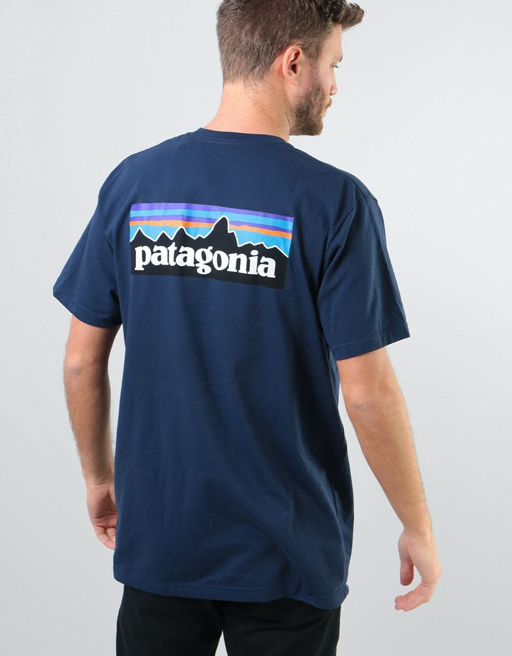 Patagonia P-6 Logo T-Shirt - Classic Navy