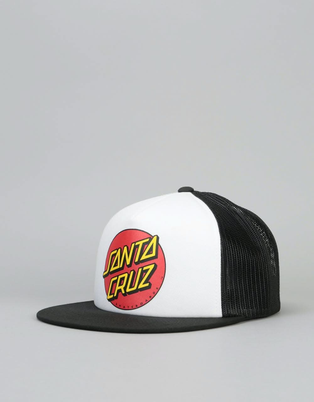 Santa Cruz Classic Dot Trucker Cap - White/Black