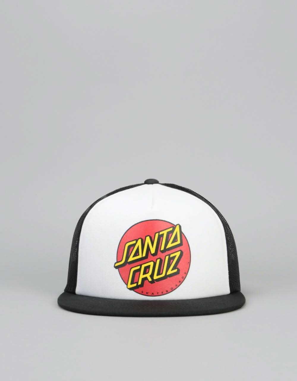 Santa Cruz Classic Dot Trucker Cap - White/Black