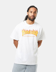 Camiseta Thrasher Flame Logo - Blanco