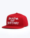 Thrasher Skate & Destroy Snapback Cap - Blood Red