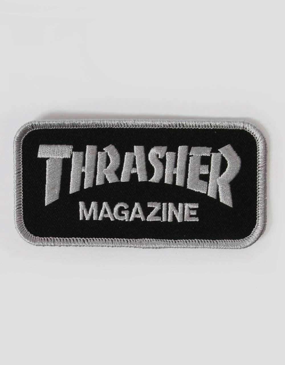 Thrasher Magazine Logo Patch - Black/Silver