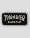 Thrasher Magazine Logo Patch - Black/Silver