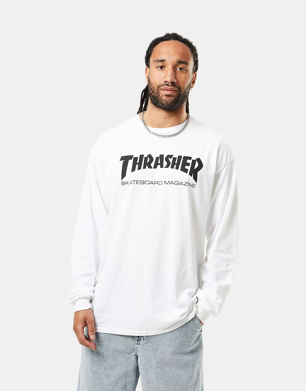 Thrasher Skate Mag L/S T-Shirt - Weiß