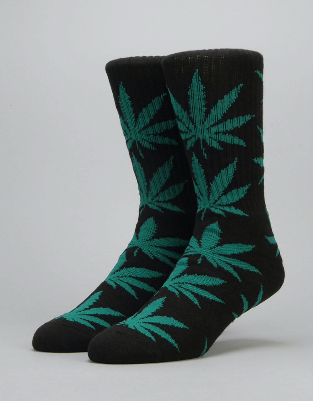 HUF Plantlife Crew Socks - Black/Green