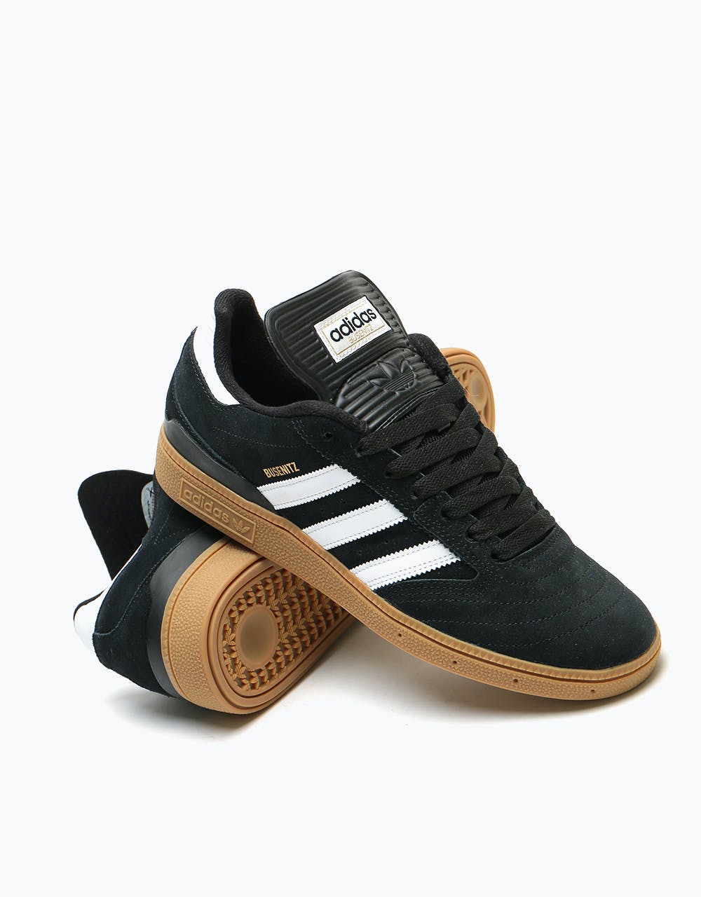 Adidas Busenitz Pro Skate Shoes - Black/Running White/Metallic Gold