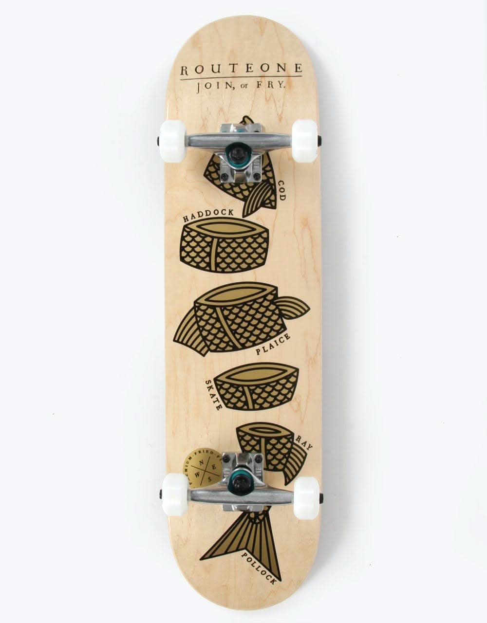 Route One Join Or Fry Complete Skateboard - 8"