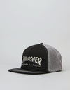 Thrasher Magazine Logo Mesh Snapback Cap - Black/Grey